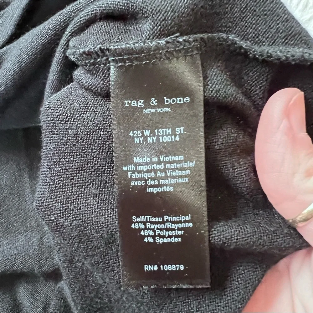 Rag & Bone black cold shoulder tee size xs - Picture 6 of 8